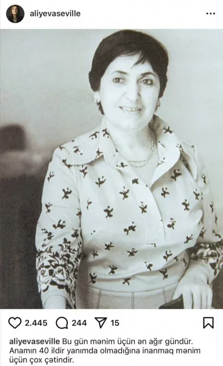 Sevil Əliyeva: - "Bu gün mənim üçün ən ağır gündür" - FOTO