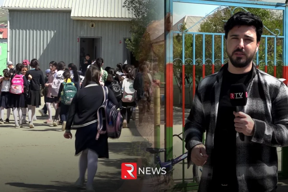 Atyalıda şagirdlər vaqonda təhsil alırlar - GÖRÜNTÜLƏR - RTV