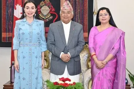 Leyla Əliyeva Nepal prezidenti ilə görüşdü
