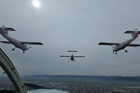 Hərbi pilotlar təlim-məşq uçuşları keçirdilər