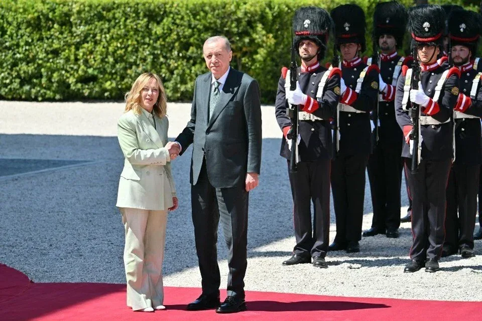 Ərdoğan İtaliyada: - Meloni ilə görüşdü