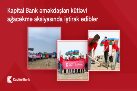 Kapital Bank əməkdaşları kütləvi ağacəkmə aksiyasında iştirak ediblər