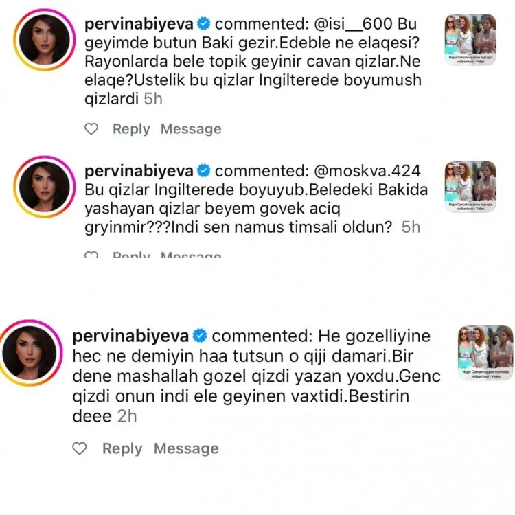 "Bakıda yaşayan qızlar göbəyiaçıq geyinmir?"