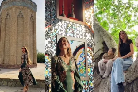 Arzu Əliyeva Möminə Xatun türbəsində - VİDEO