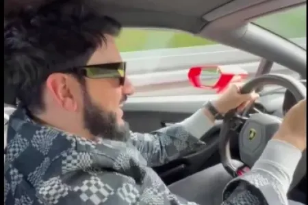 Yusif Eyvazov "Lamborgini"ni 300-lə sürdü - VİDEO