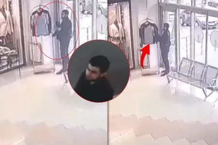 Bakıda kişi gödəkçəni belə oğurladı - ANBAAN VİDEO