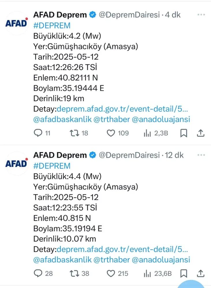 Türkiyədə ARDICIL güclü zəlzələlər oldu