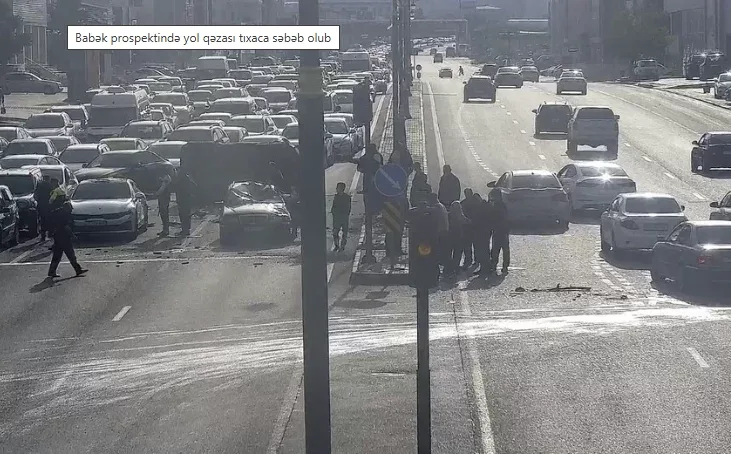 Babəkdə yol qəzası olub - FOTO