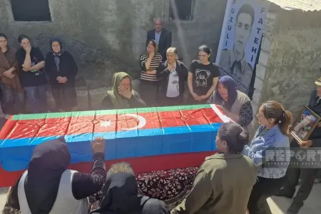 Şəhid Muxtar Məmmədovla vida mərasimi keçirildi