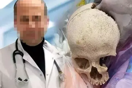Zibil qutusundan kəllə çıxdı! - FOTO