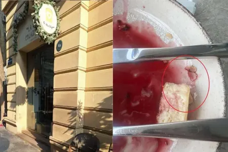 "İşdir də, ola bilər..." - Yeməyindən yad cisim çıxan kafenin administratoru