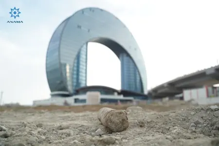 "Port Baku" ərazisində top mərmisi tapıldı - FOTO