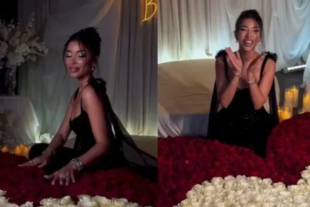 Azərbaycanlı blogerə 1100 qızılgül göndərdilər - VİDEO