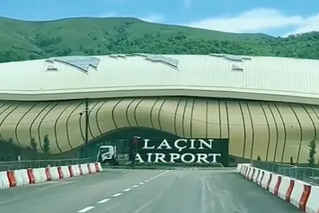 Laçın aeroportundan görüntülər