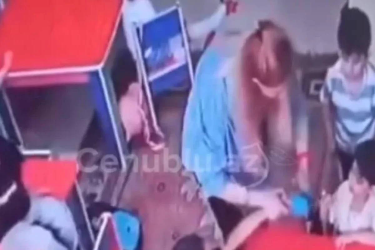 Lənkəranda müəllimə məktəbəqədər hazırlıq kursunda uşağı döyüb - – VİDEO