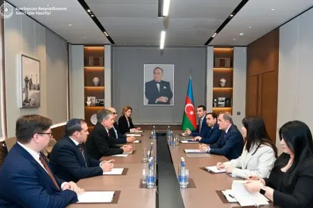 Ceyhun Bayramov Stiv Deyns ilə görüşdü - FOTO