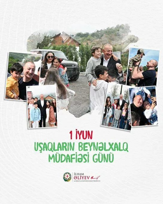 Prezident uşaqlarla bağlı paylaşım etdi - FOTO
