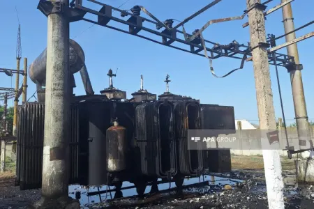 Ucarda elektrik yarımstansiyasında YANĞIN