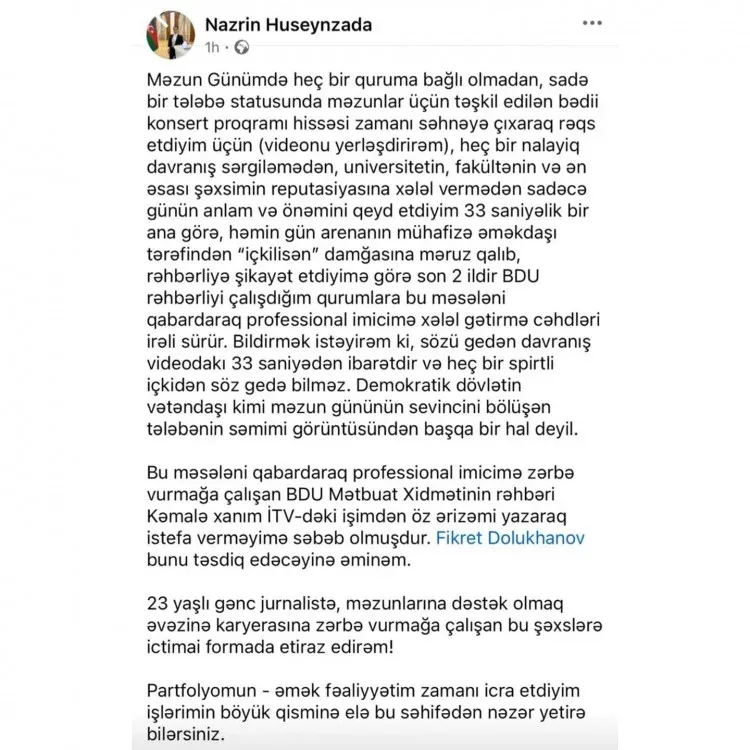 İTV-nin jurnalisti bu rəqsinə görə işdən çıxarılıb? –