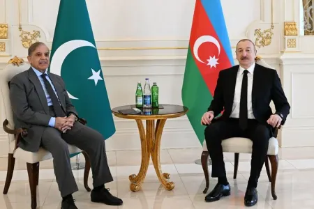 Prezident və Məhəmməd Şahbaz Şərif danışdı