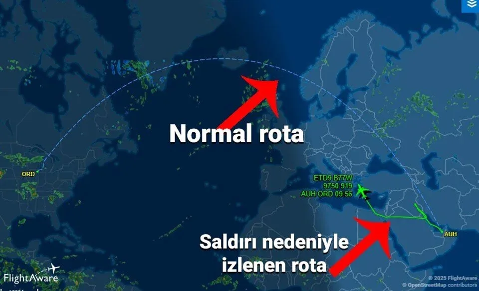 Müharibə təyyarələrin - marşrutunu dəyişdi