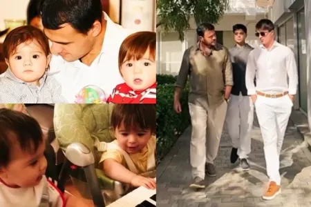 Emindən əkizləri ilə bağlı maraqlı paylaşım - VİDEO