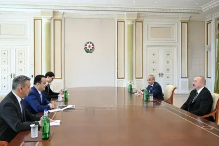 İlham Əliyev Laziz Kudratovu qəbul etdi