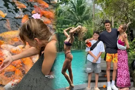 Çağla Şıkel oğulları ilə Balidə - FOTO