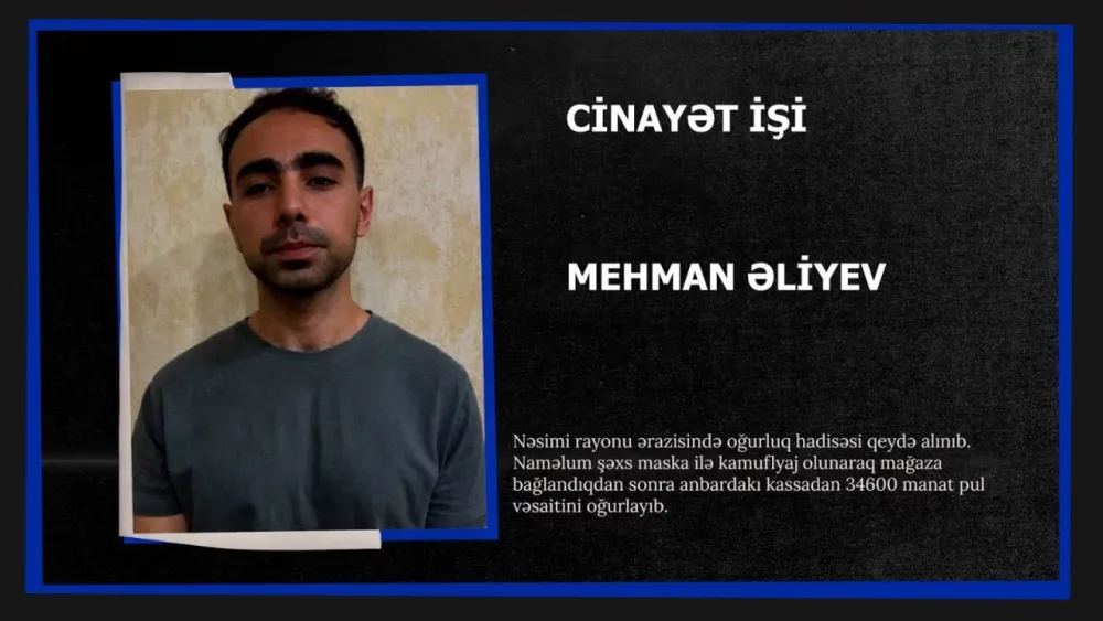 Bakıda maskalı şəxs mağazadan 34 min manat oğurladı