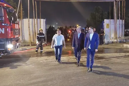 Eldar Əzizov Partlayış baş verən əraziyə - GƏLDİ