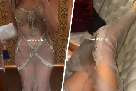 Məşhur modelin paltarı Bezosun toyunda cırıldı - FOTO