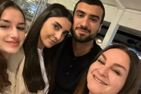 Mahir Emreli bacısı ilə aktrisanın qonağı oldu - FOTO