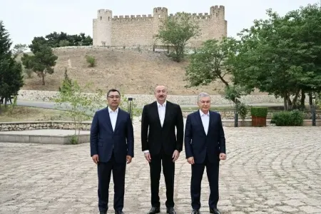 Türk liderlər Şahbulaq qalasında - Foto