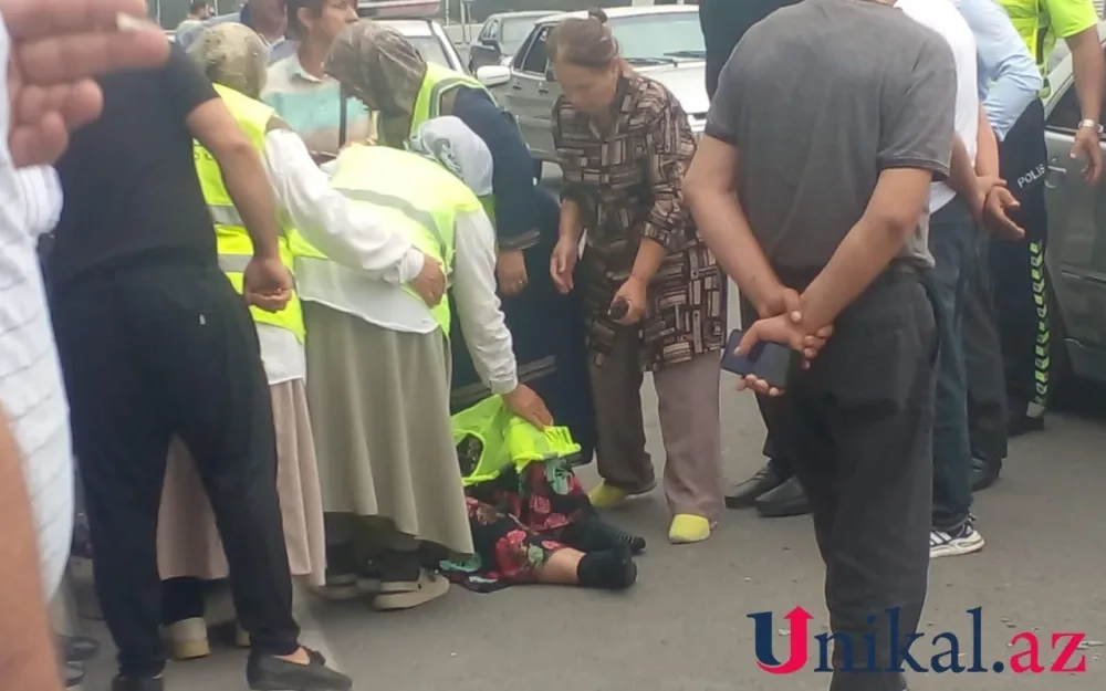 Avtobusun vurduğu qadın xəstəxanada öldü - FOTO