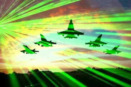 Çin Alman təyyarəsini lazerlə hədəf aldı
