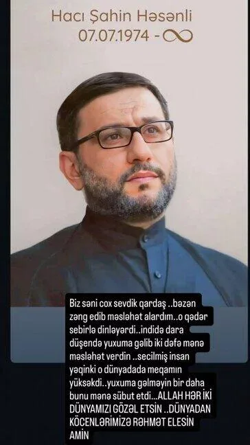 Xuramandan Hacı Şahinlə bağlı paylaşım - FOTO