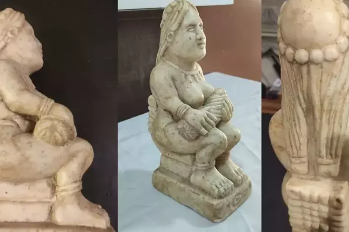 Baqajda tarix daşıyırdılar: - 1700 illik heykəl ələ keçirildi