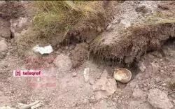 Laçında insan skeletinin qalıqları tapıldı - FOTO