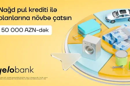 “Yelo Bank”dan 50 000 AZN-dək krediti sərfəli və sürətli əldə et