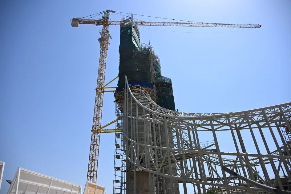 Prezident və Berdiməhəmmədov Yeni Şuşa məscidindəki işlərlə tanış oldular - FOTOLAR