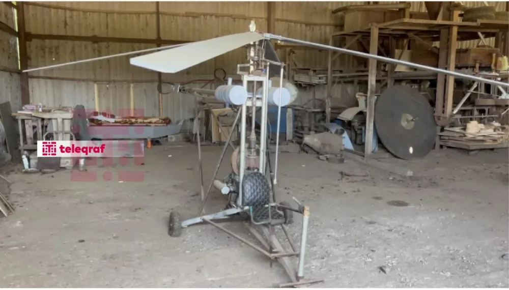 Azərbaycanda 73 yaşlı kişi helikopter düzəltdi