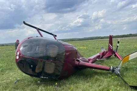 Rusiyada helikopter sərt eniş etdi