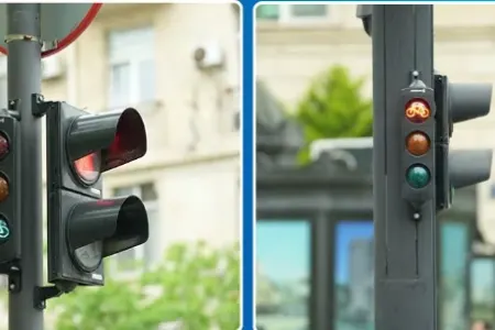 Bakının bu ərazisində yeni svetoforlar quraşdırıldı
