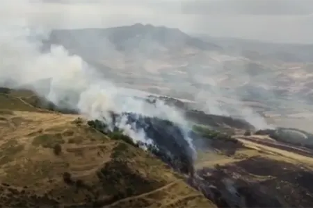 Füzulidə də yanğın BAŞLADI: - helikopter cəlb olundu