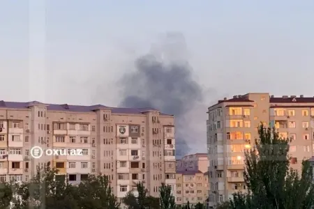 Sumqayıtda yanğın başladı