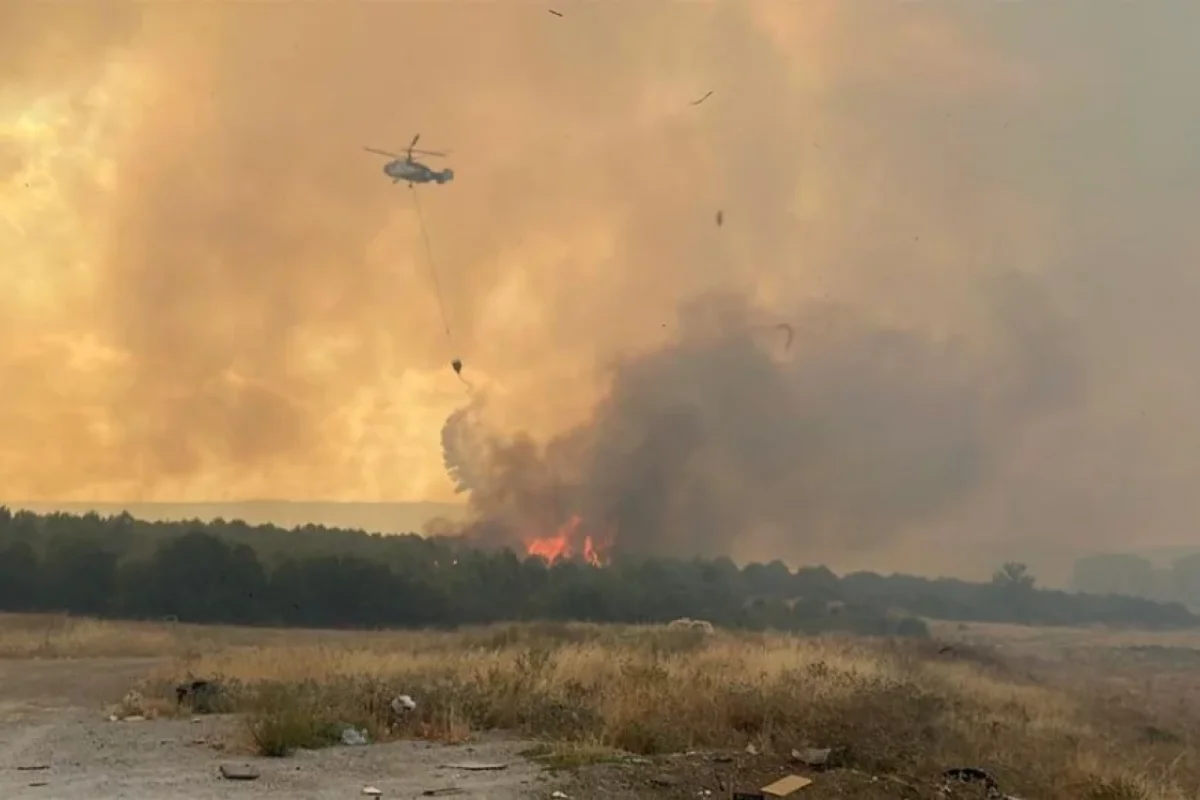 Çanaqqalada meşə yanğını səbəbindən aeroportun fəaliyyəti dayandırıldı
