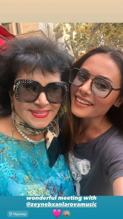 İstanbulda Zeynəb Xanlarova ilə rastlaşdı - FOTO