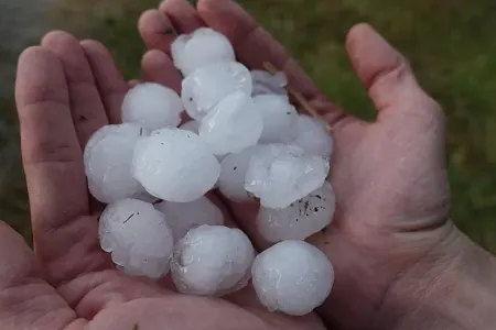 Kəlbəcərə dolu yağdı - VİDEO