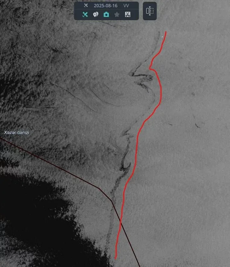 Xəzərdə nəhəng qara ləkə: Azərbaycan və Qazaxıstan... - Foto