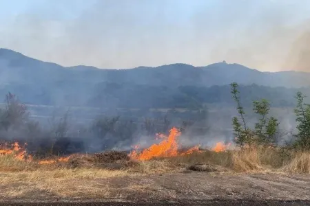 Ağdərədə dağlıq ərazidə yanğın